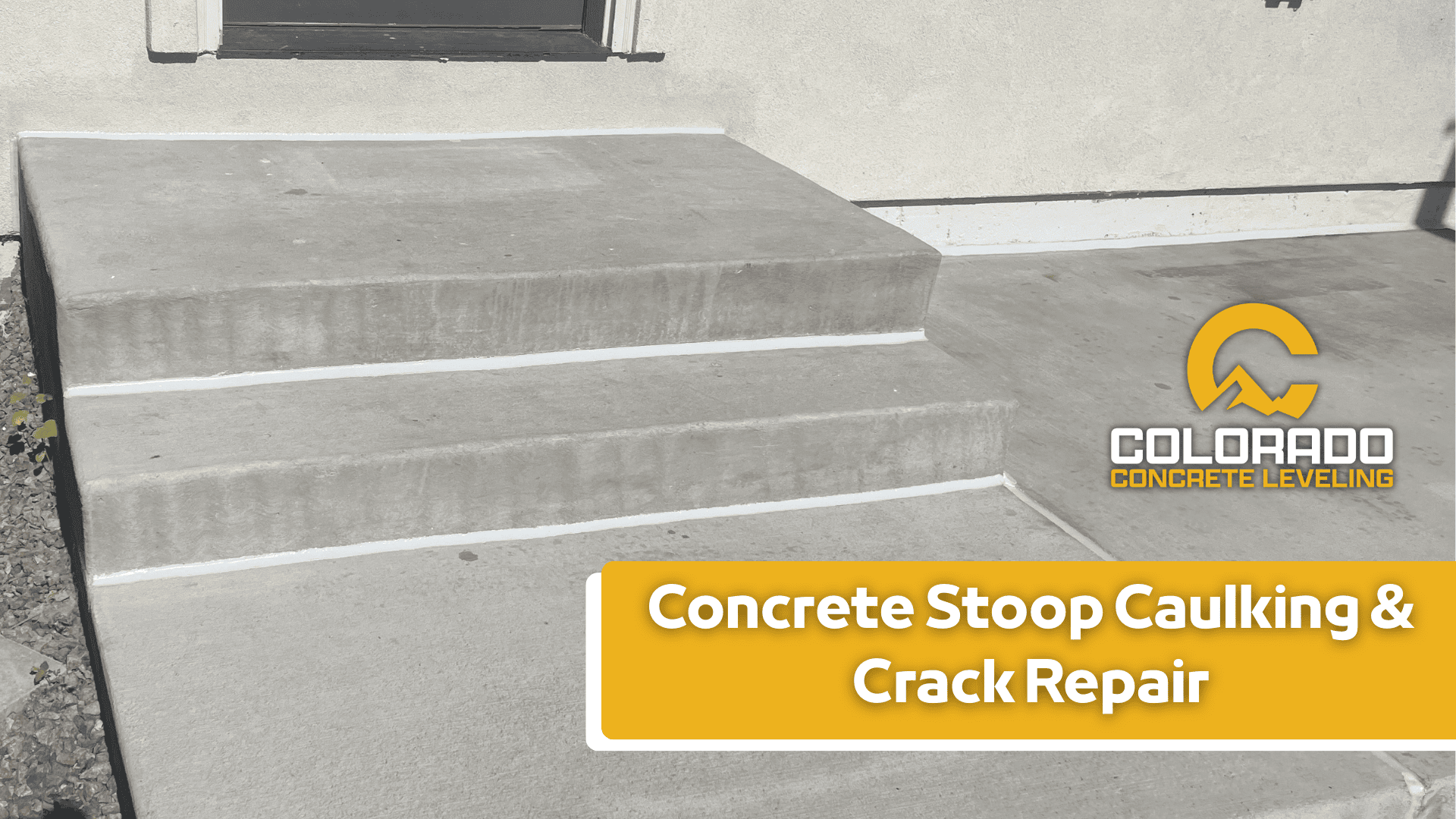 Concrete Stoop Caulking & Crack Repair Services Colorado Concrete Leveling