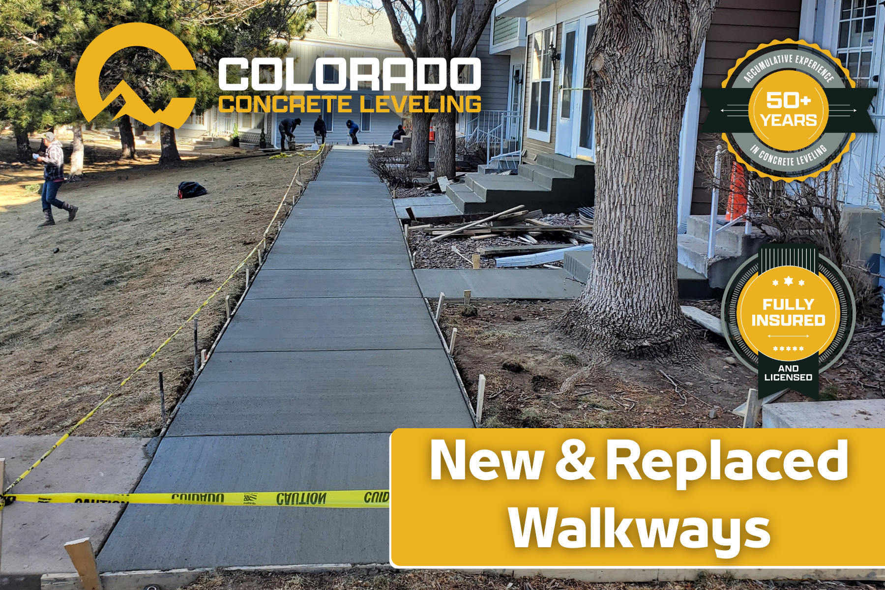New & Replaced Concrete Sidewalks & Walkways - Colorado Concrete Leveling (2)