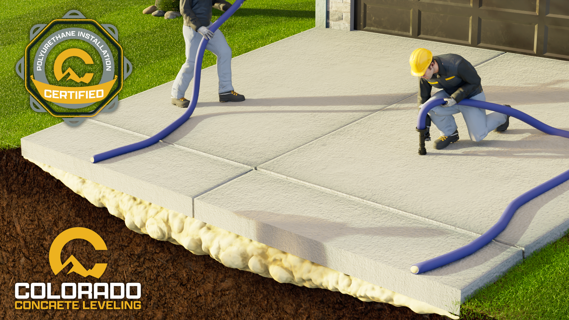 Polyurethane Foam Concrete Leveling & Repair