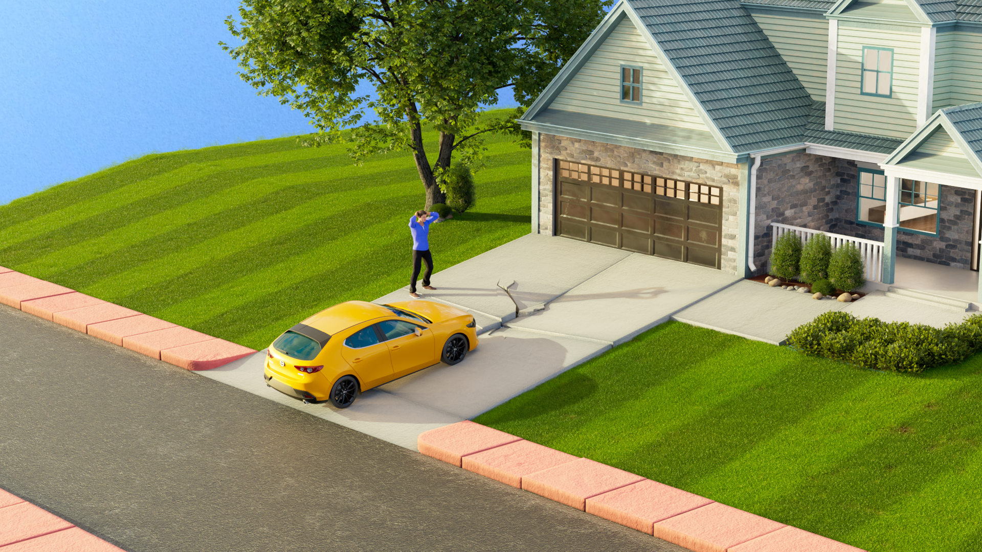 Sinking Driveway Concrete Pads Colorado Concrete Leveling