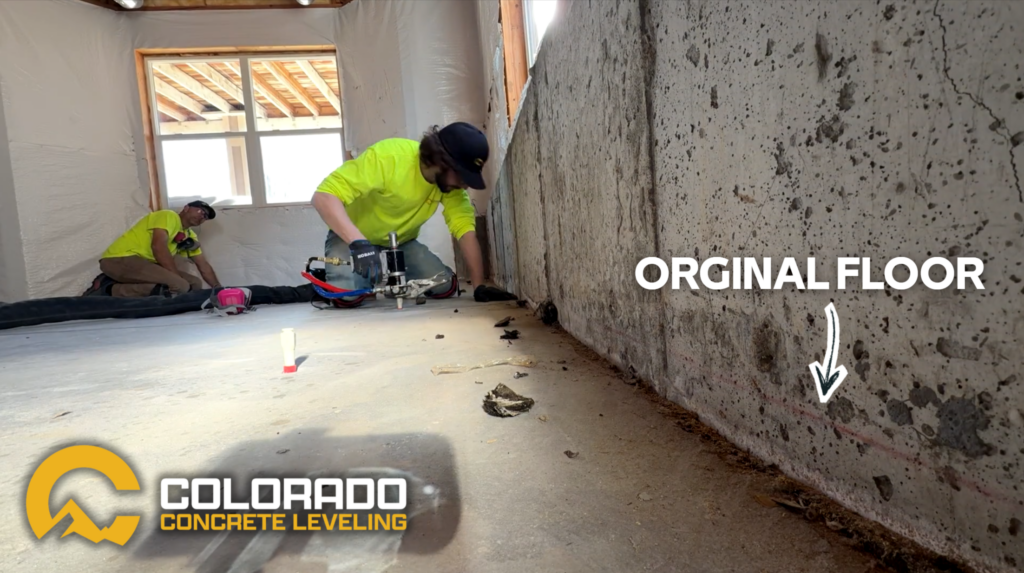 Basement Floor Settlement. Lifting, Leveling, and Repair in Colorado.