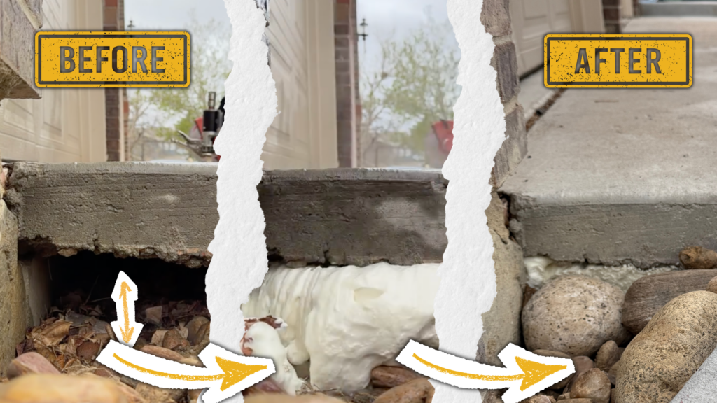 Visible Void(s) Under Concrete Slabs - Poly Foam Void Fill Services