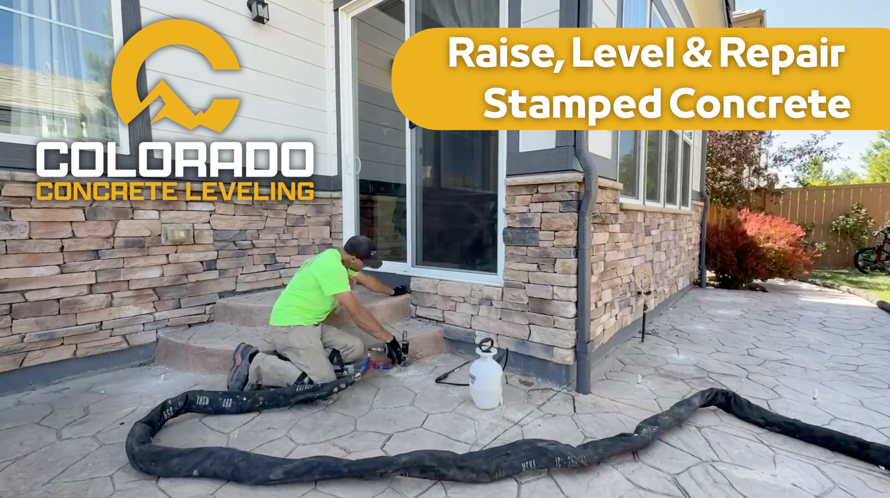 Raise, Level & Repair Stamped Concrete