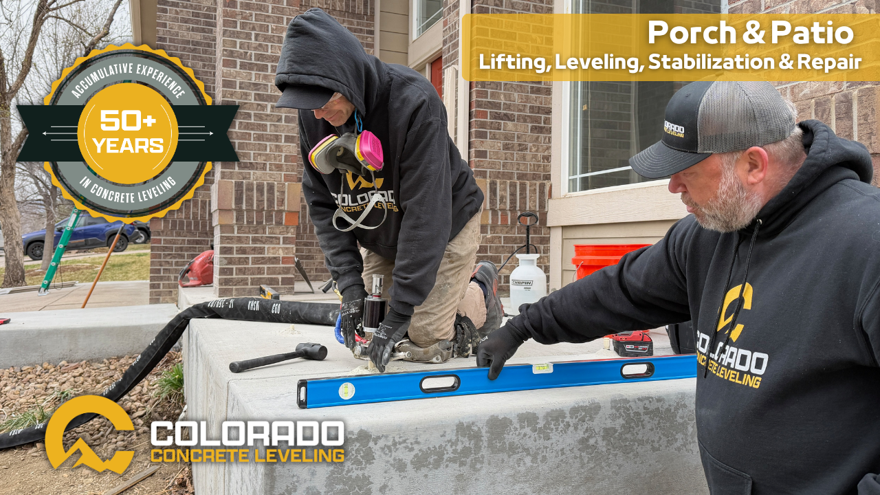 Porch & Patio Leveling, Raising, Stabilization & Repair
