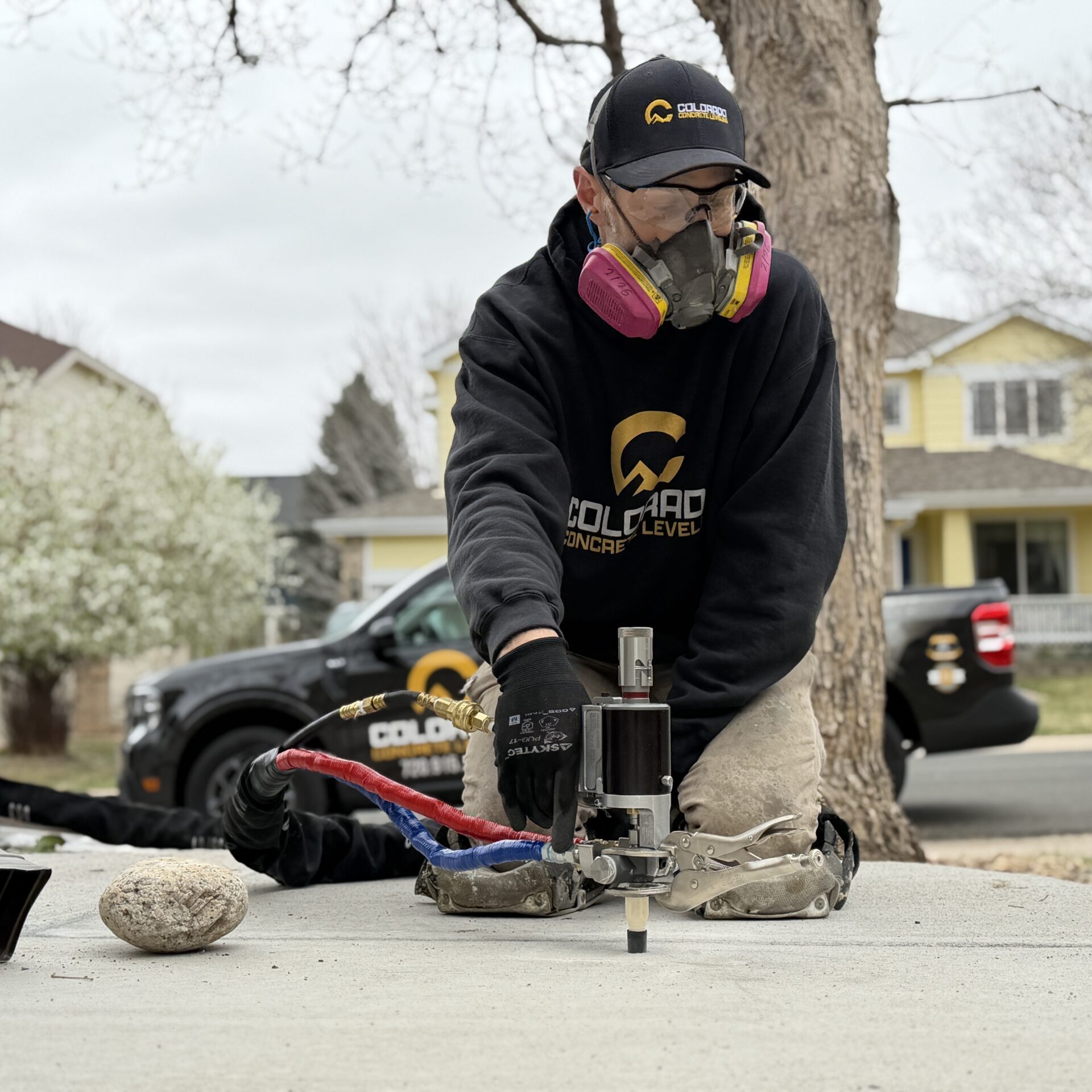Walkway Poly Lifting - Colorado Concrete Leveling